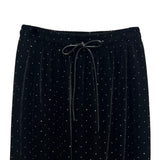シャイニングベルベットブラックバンディングロングトレーニングパンツ (Black)