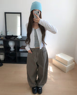 ミニットドットUネックロングスリーブカーディガン