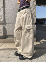 ヘールコットンカーゴカットワイドパンツ