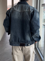 Sculp Crop Western Denim Jacket (No.848)