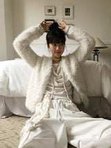 2way fur cardigan