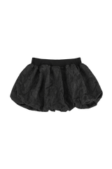 BLACK FLOWER BALLOON SKIRT