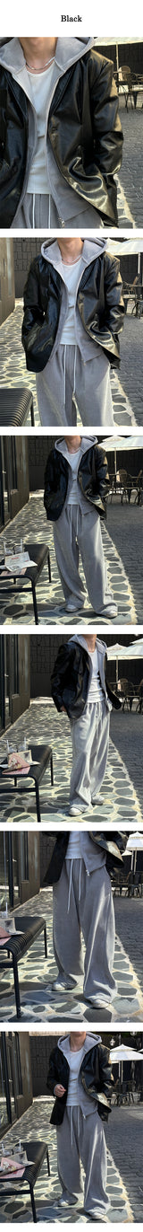 [F/W] ピンタックレザーブレザー