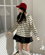 Bintz Stripe Collar Knitw