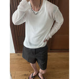 [Unisex] リネンカッティングサマーニット(4color)