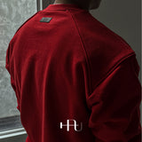 [HFORUS MADE]Layer Shoulder Sweatshirt IN RED