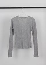 RIBBED V-NECK CARDIGAN