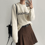 RENNO Semi-Crop Round Knitwear