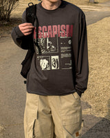 エスカングラフィックロングスリーブTシャツ