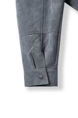 Brandt incision suede cropped jacket