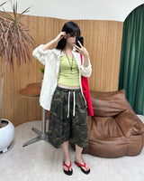 Sepi Washed Cargo Bermuda Pants