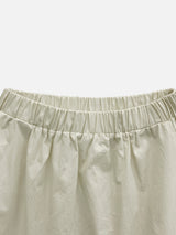 Slit Cotton Shirring Long Skirt (2c)