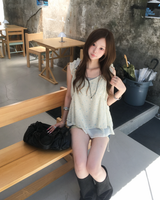 Flower frill blouse