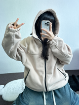 OVERFIT FLEECE ZIP-UP💛🤎🖤 - 3 COLORS