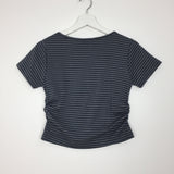 Striped V-neck Short Sleeve (2color)