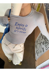 スカイレタリングスリムロングスリーブTシャツ