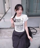 マーケッツドットグラフィックTシャツ_アイボリー