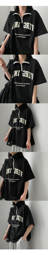 Dilla アノラックセミジップアップ半袖Tシャツ