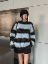 Haze Stripe Mohair Knit