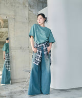 UNISEX スタッズケミカルT グリーン