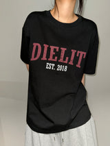 デビル レタリング タトゥー グラフィック オーバーサイズ Tシャツ 3カラー