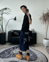 メドローカットハーフジップ半袖Tシャツ