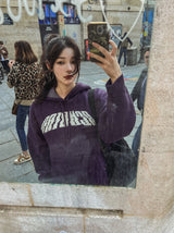 Koi Lettering Overfit Hooded Knit