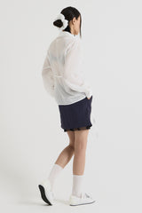 Sheer String Blouse, White