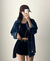 Belling Color Roll-Up A-line Shorts + Belt Set
