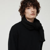WOOL MUFFLER BLACK