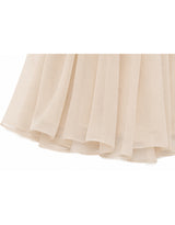 Lierre Ribbon Sheer Layered Flare Pants Lightbeige