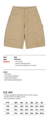 Double Knee Chino 8-Bermuda Pants - Beige