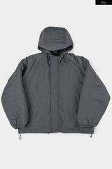 Easy cap hood nylon padded jumper