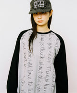 ディアフレンドラグラン長袖Tシャツ - ブラック/グレー