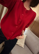 Adele Round Knit Cardigan / 9 colors