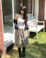 Roach Pigment Deep Dyeing Cargo Bermuda Shorts