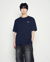 25FW BORDER LINE BASIC LOGO SHORT SLEEVE T-SHIRT DARK NAVY