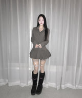 ribbon lace knee socks (2colors)