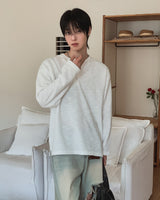 ベブロツイードヘンリーネック長袖Tシャツ