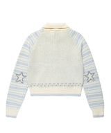 CATS BUTTON ZIP UP CARDIGAN IVORY(CV2GFUK681A)