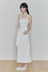 ANGEL SHIRRING TOP white