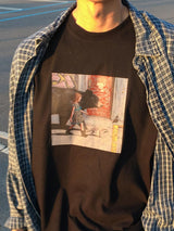 [A-T0095] ベアガール半袖Tシャツ (2色)