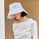 VA Stud Solar Shield Bucket Hat / White