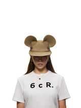 6CRAYON Army Green Pleated Flat Brim Mickey Cap