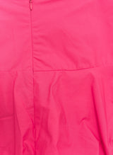 Balloon-fit Cotton Mini Skirt Hot Pink