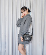 ZIPトップスミニスカートセット