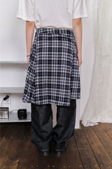 Formal Check Wrap Skirt (2color)