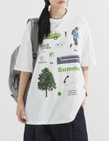 Green Summer Overfit T-Shirt