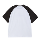 25SS CONNECT LOGO RAGLAN SHORT SLEEVE T-SHIRT BLACK