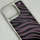 [made] GAL zebra Silver Epoxy Phone Case (black)